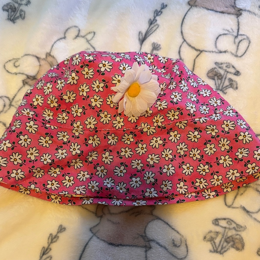 Charming Pink Daisy Kids Hat